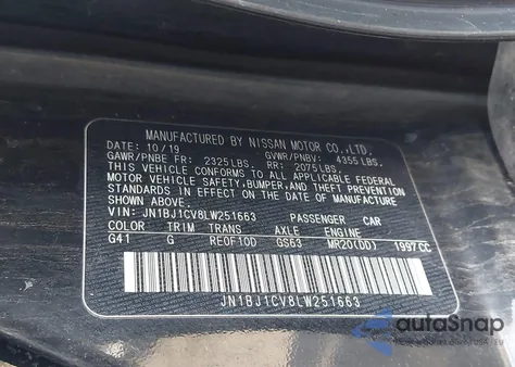 2020 Nissan Rogue Sport Sv Fwd Xtronic Cvt z USA, uszkodzony, nr VIN JN1BJ1CV8LW251663